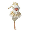Kersthanger Kerstman 35 cm Wit Goudkleurig Textiel