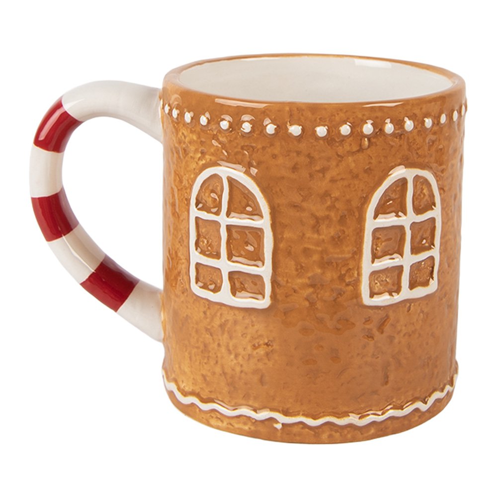 Mok Gingerbread house 450 ml Bruin Keramiek