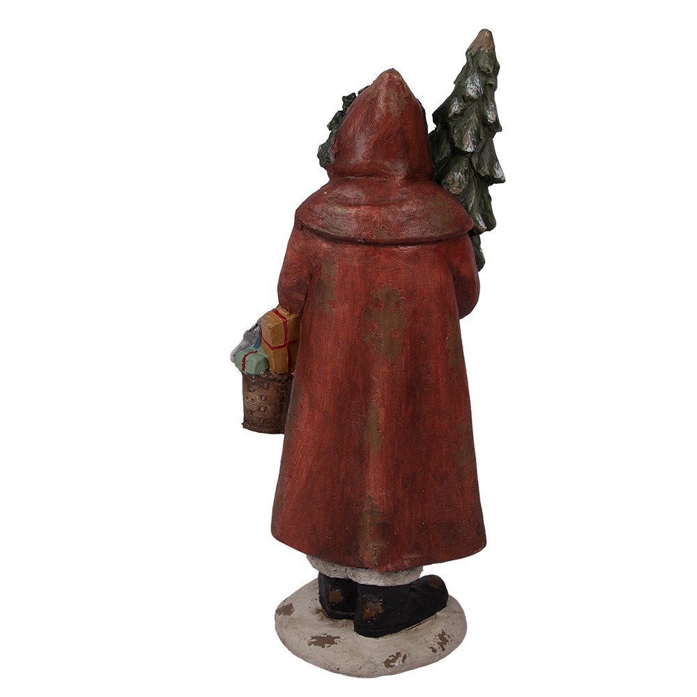 Decoratie Beeld Kerstman 39x30x93 cm Rood Keramisch materiaal