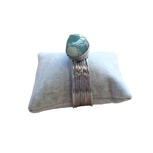Dames wire armband Aventurijn