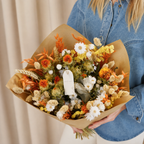 Klassiek droogbloemenboeket – oranje