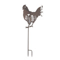 Tuinsteker Kip 47x2x124 cm Bruin Metaal Tuinprikker