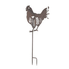 Tuinsteker Kip 47x2x124 cm Bruin Metaal Tuinprikker