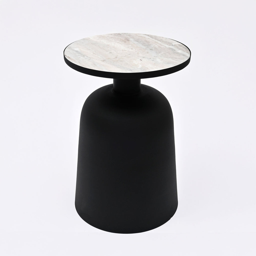 Drum Accenttafel - Zwarte afwerking - Ronde stijl