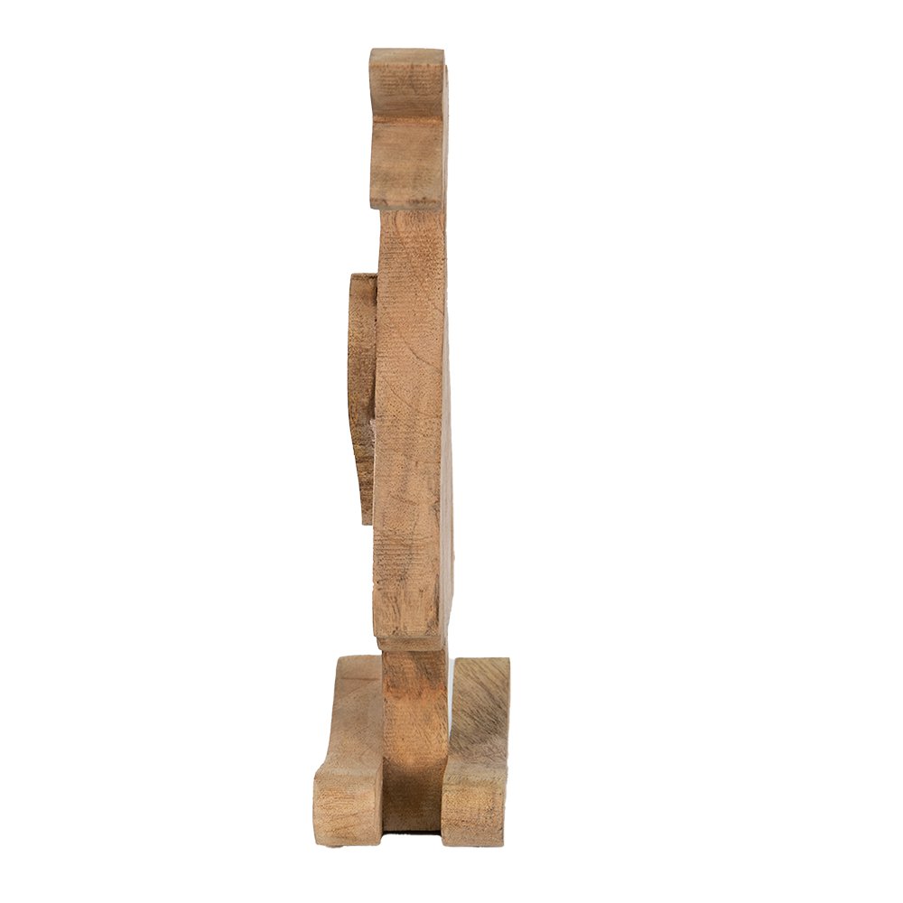 Beeld Konijn 17x7x30 cm Bruin Hout
