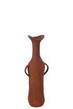 J-Line vaas - aluminium - terracotta - S