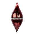 Kerstbal Ø 8x18 cm Rood Glas