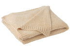 J-Line deken Chenille - polyester - beige