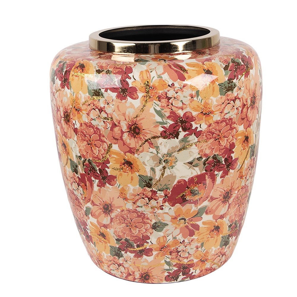 Vaas Ø 33x36 cm Beige Metaal