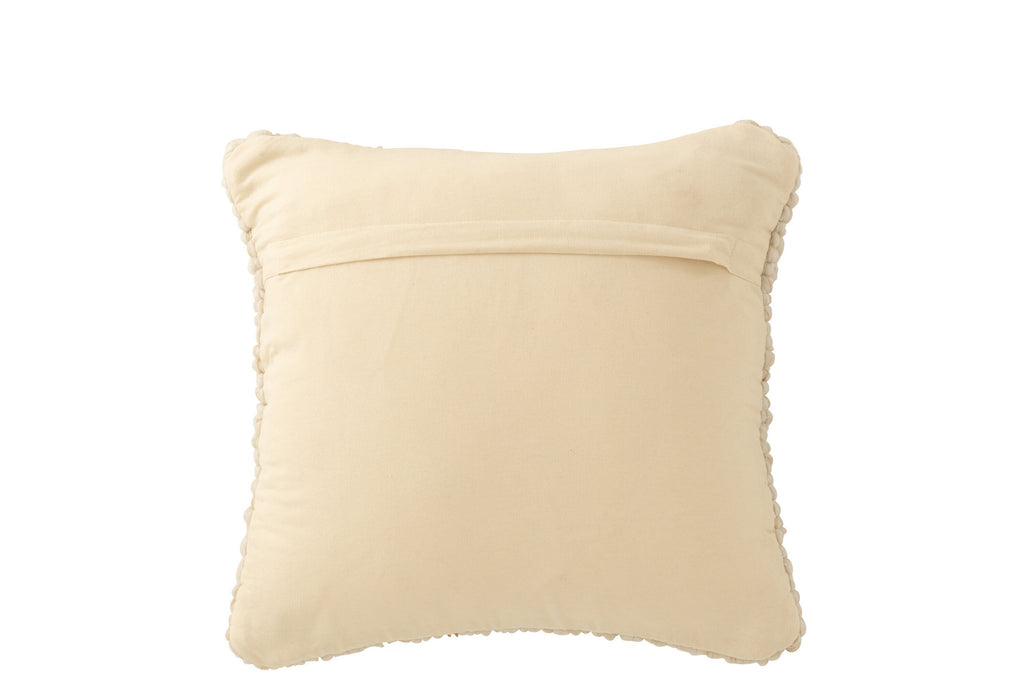 J-Line kussen Geweven - polyester - ecru