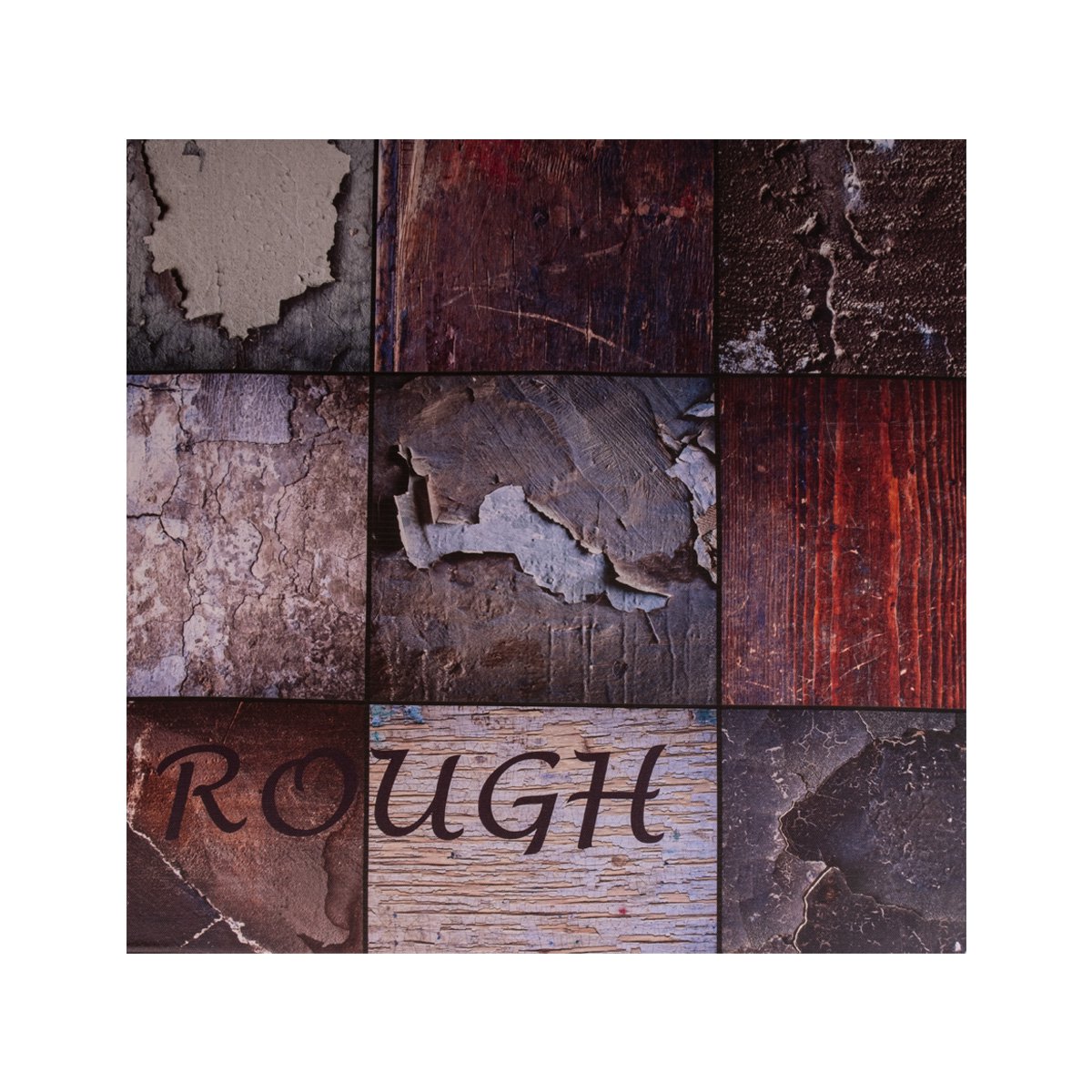 Rough binnen schilderij fotoprint 50x50cm