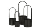 J-Line bloempot - ijzer - zwart - extra L