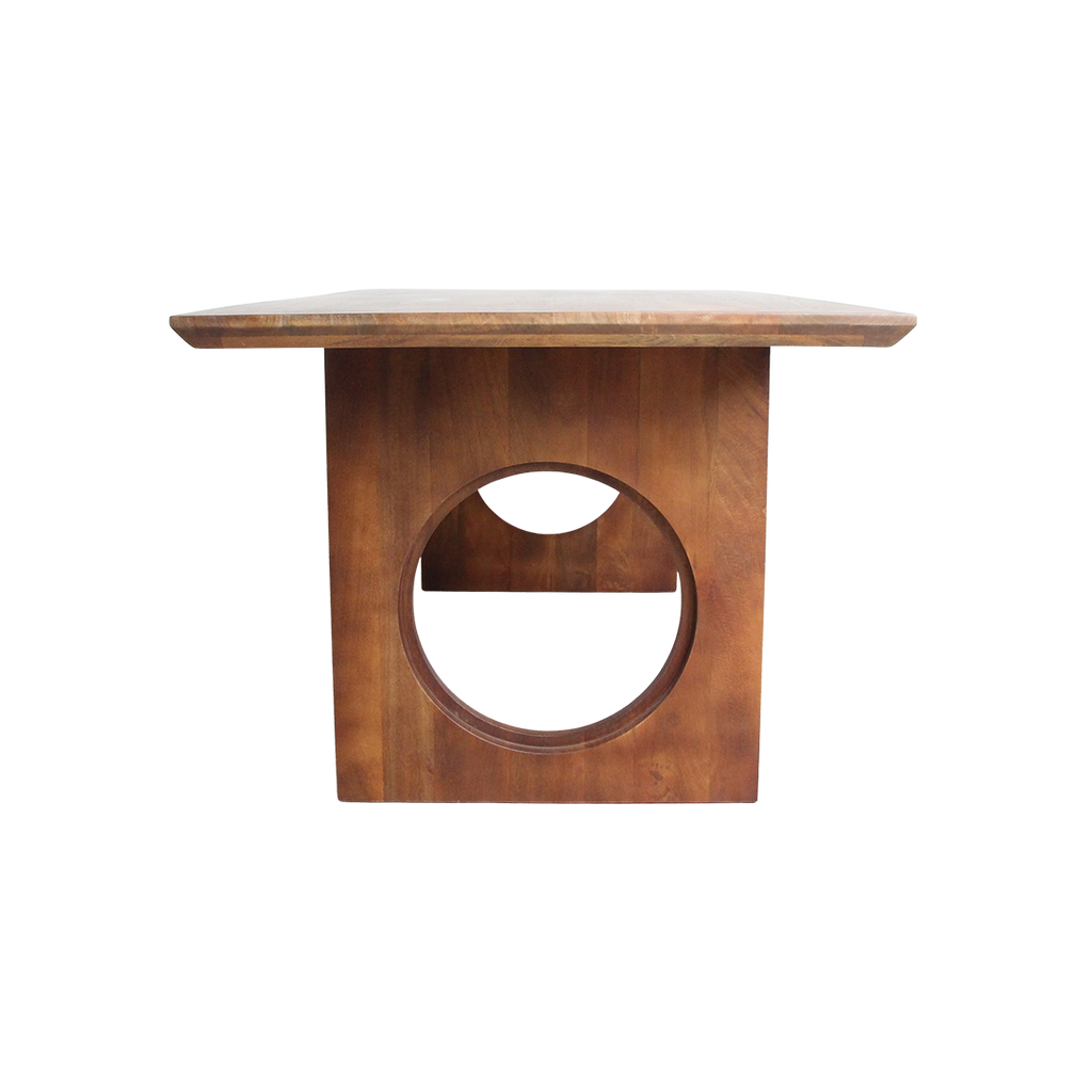 Bullnose Chamfered mangohouten eettafel mix