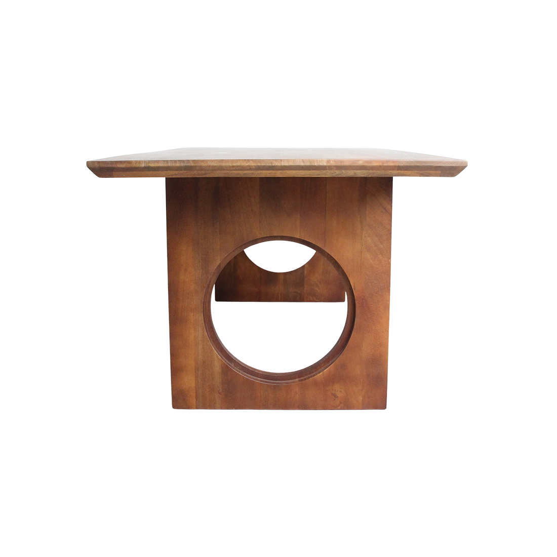 Bullnose Chamfered mangohouten eettafel mix