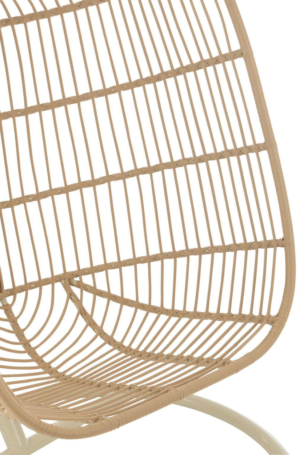 J-Line Hangstoel Egga Metaal/Koord Beige