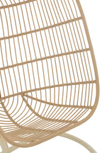 J-Line Hangstoel Egga Metaal/Koord Beige