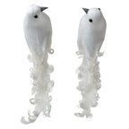 Decoratie Vogels 19x9x10 cm Wit Kunststof