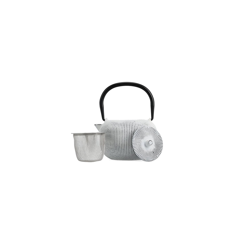 Theepot 35cl lijnen wit Sencha
