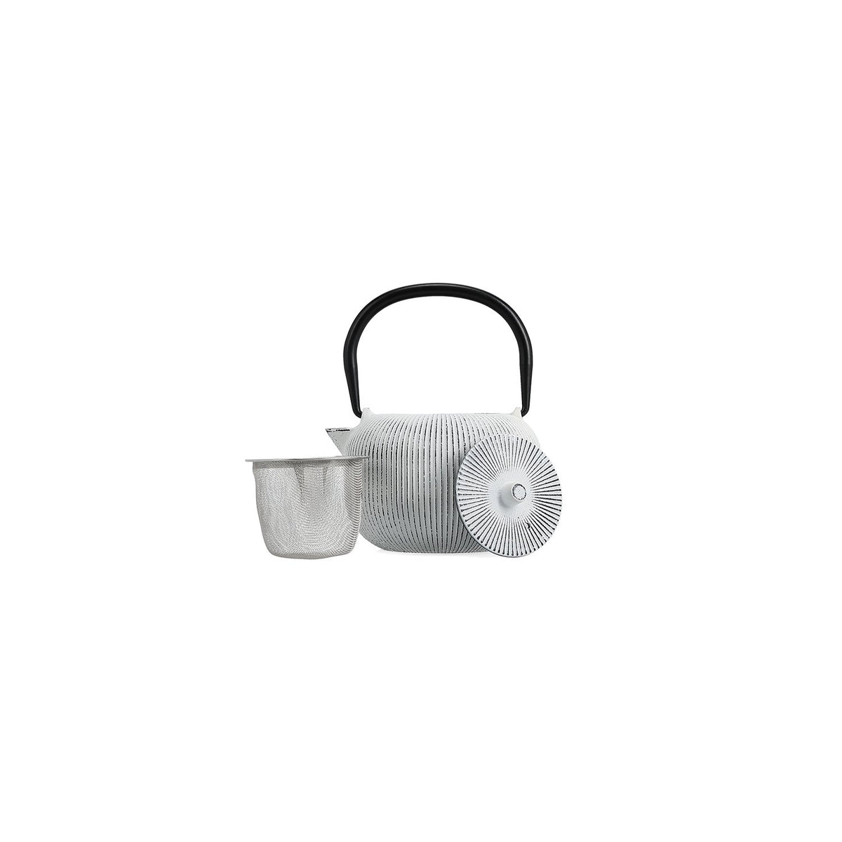 Theepot 35cl lijnen wit Sencha