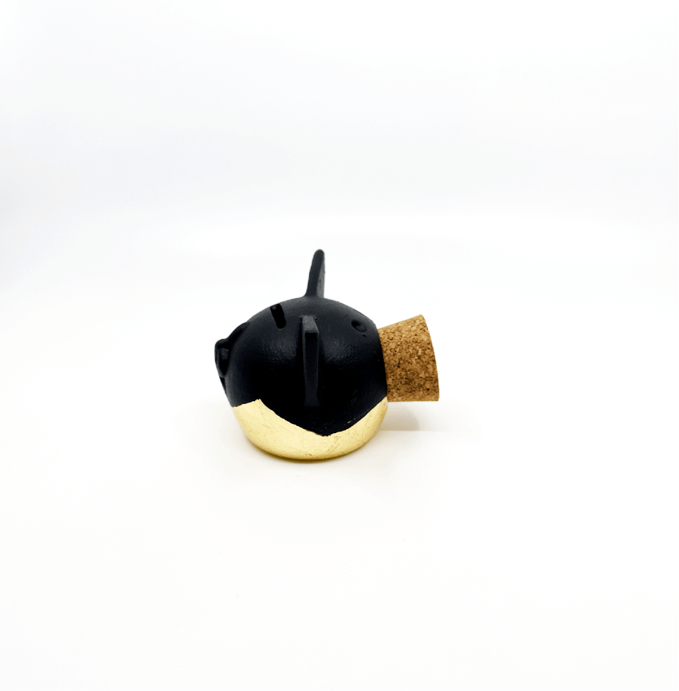 Verdeelde gouden piggy bank