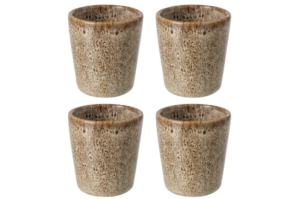 J-Line kopje - porselein - taupe - 4 stuks