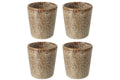 J-Line kopje - porselein - taupe - 4 stuks