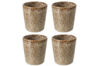 J-Line kopje - porselein - taupe - 4 stuks
