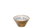 J-Line schaal - hout - blauw/wit - S
