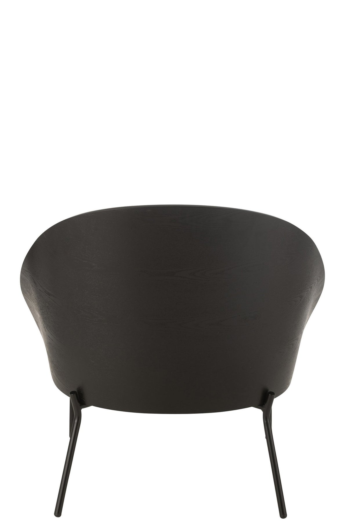 J-Line loungestoel Lone - hout/metaal - zwart/grijs
