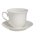 Kop en Schotel Set van 6 220 ml Wit Porselein Servies