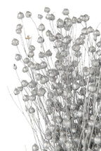 J-Line decoratie droogbloem - riet - zilver