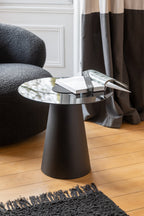 J-Line bijzettafel Kegel - ijzer - zwart