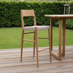 Freya outdoor teakhouten barstoel - 46x46x109 cm