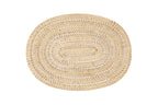 Placemat rattan spiraal - ovaal - 30x40 cm