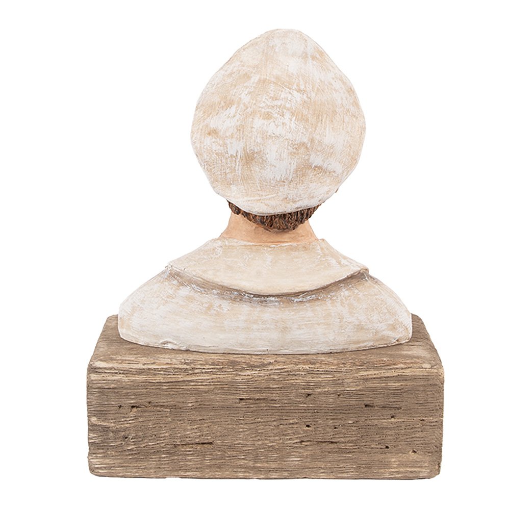 Decoratie beeld matroos 16x8x20 cm beige thoun