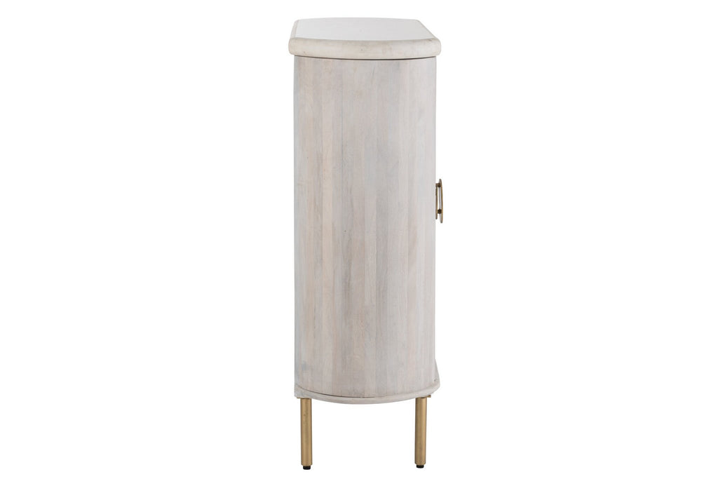 J-Line kast Marbel Bovenkant - hout - wit/goud