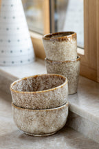 J-Line schaal - porselein - taupe - S