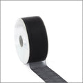 Organza lint - zwart - 25mm x 50 meter