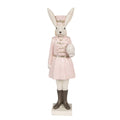 Beeld Konijn 23 cm Beige Roze Polyresin Paasdecoratie