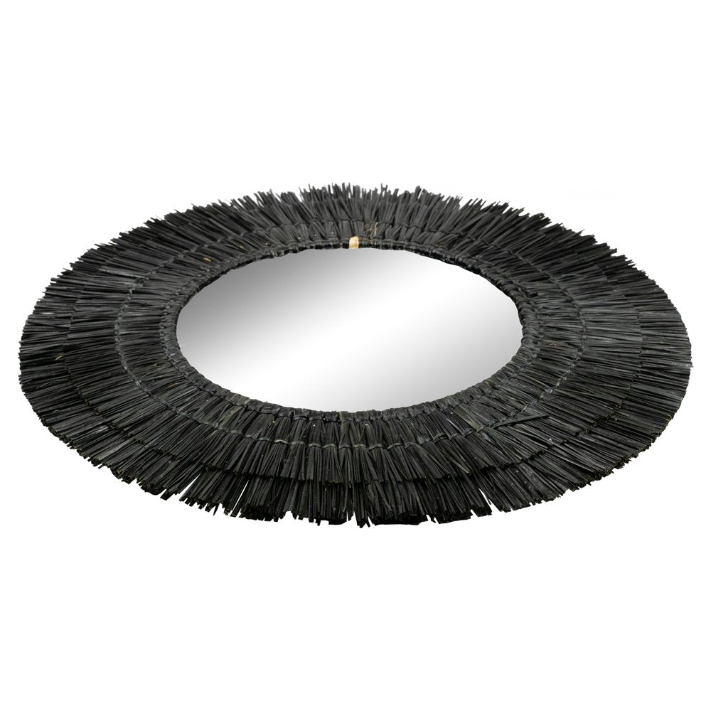 Zeegras spiegel zwart 60cm