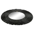 Zeegras spiegel zwart 60cm