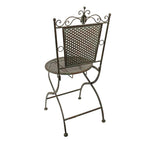 Bistrostoel 43x45x96 cm Groen Bruin IJzer Terrasstoel