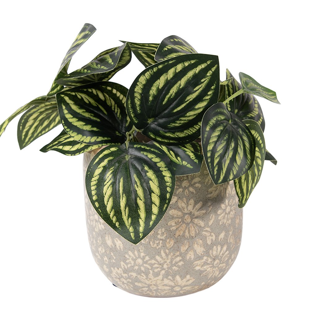 Bloempot Ø 14x13 cm Grijs Keramiek