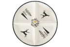 J-Line dienblad Dolomiet - keramiek - wit/zwart