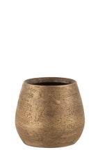 J-Line bloempot Oneffen Ruw - keramiek - goud - medium - Ø 20 cm