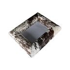 Fotolijst koe bol zwart/ donkerbruin /wit 15x10cm