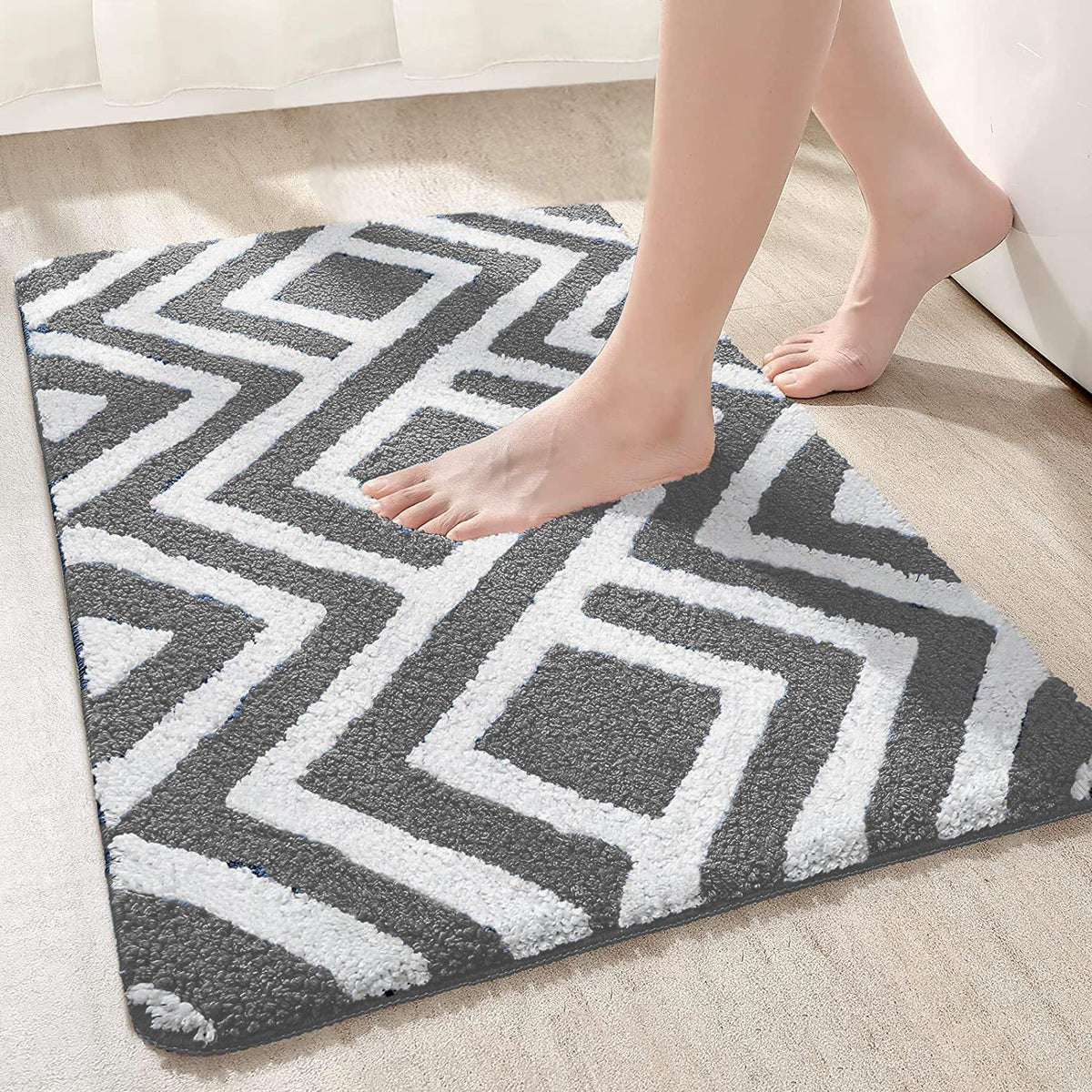 Superzachte microvezel 2000 GSM-badmat 40x60 cm, verpakking van 1 | Absorberende antislipdeur vloermat thuis badkamer keuken