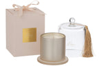J-Line geurkaars Stolp Merci - Elderflower - glas - beige - L - 45U