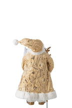 J-Line decoratie kerstman - kunststof - goud - medium