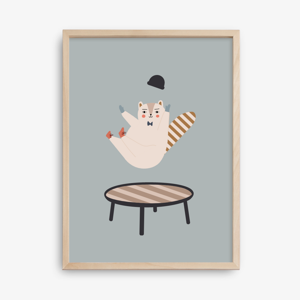 Kinderposter Trampoline, Eco-papier en verpakking